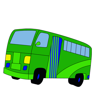 Cute Mini Bus Coloring Pages